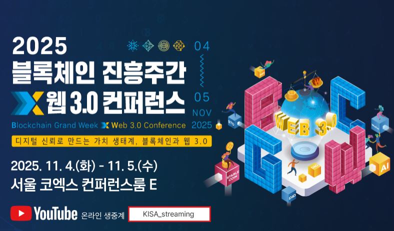 2025 블록체인 진흥주간 (한국지급결제학회 & 한국재산법학회 학술대회) 포스터